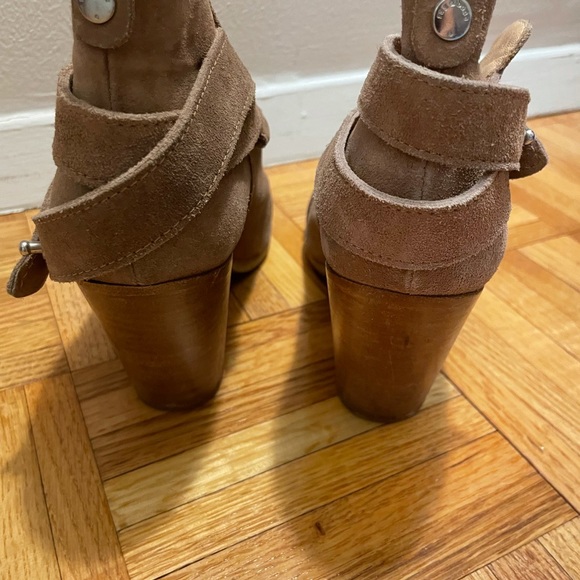 Rag and bone beige harrow suede booties heels,39 - Picture 4 of 4